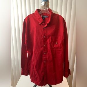 Chaps Ralph Lauren 100% Cotton Long Sleeve Shirt Size XL Preowned